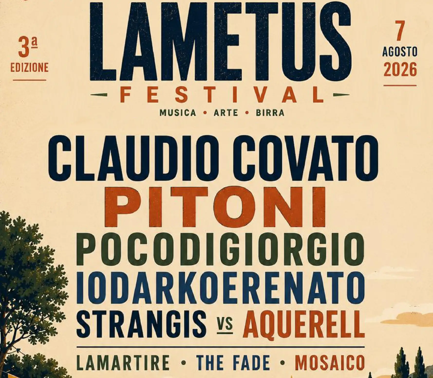 Lametus Festival, il 7 agosto torna a Lamezia Terme la terza edizione tra musica, arte e condivisione\n