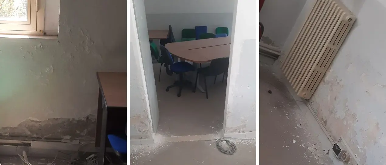 Il Centro comunale di Serra per le emergenze nel degrado, la denuncia di Tassone: «Senza telefono e Internet, tra muffa e calcinacci»\n