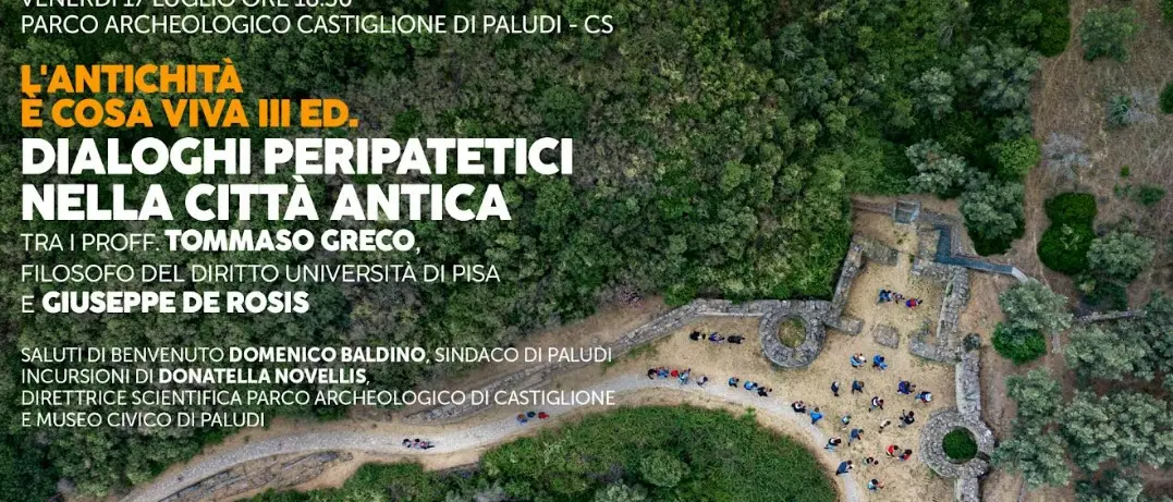 Al via la rassegna culturale estiva del Parco archeologico di Castiglione e Museo di Paludi: si parte con reading itinerante L’antichità è cosa viva\n