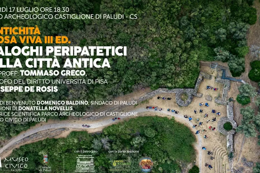 Al via la rassegna culturale estiva del Parco archeologico di Castiglione e Museo di Paludi: si parte con reading itinerante L’antichità è cosa viva\n