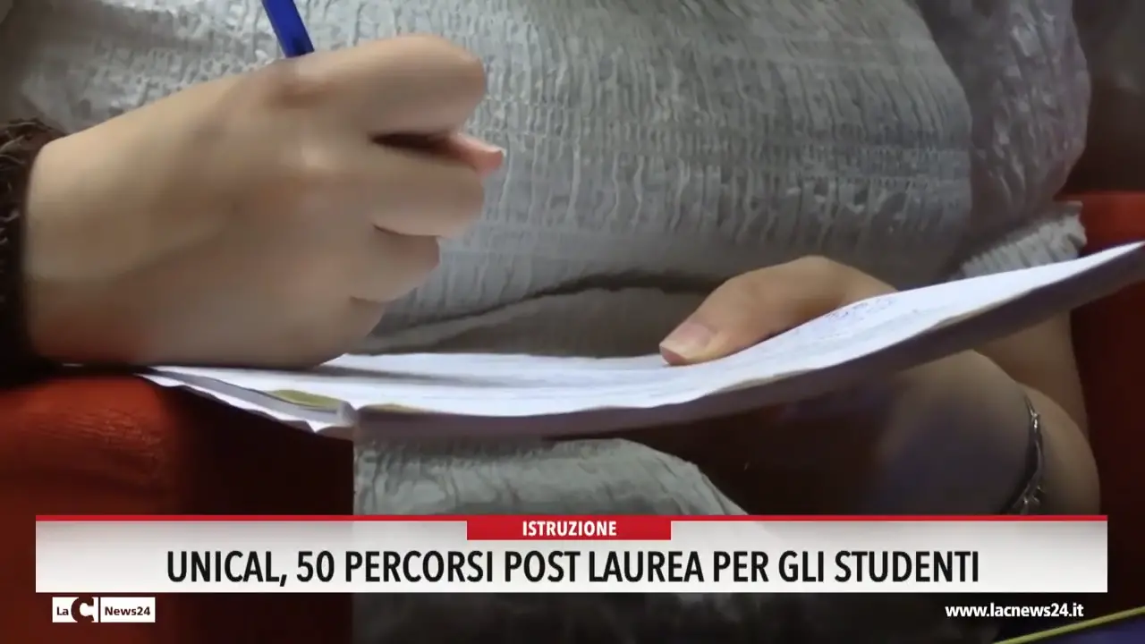Unical, 50 percorsi post laurea per gli studenti