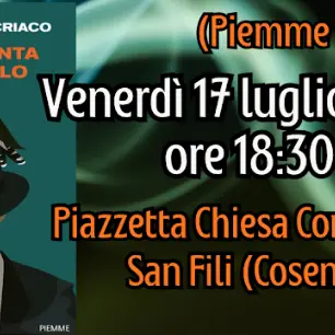 San Fili, Gioacchino Criaco presenta il nuovo romanzo Dove canta il cuculo\n
