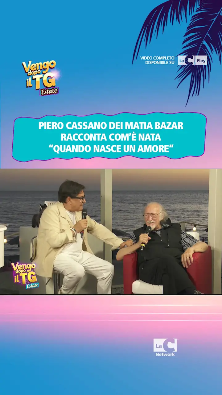 Piero Cassano dei Matia Bazar a Vengo dopo il Tg Estate