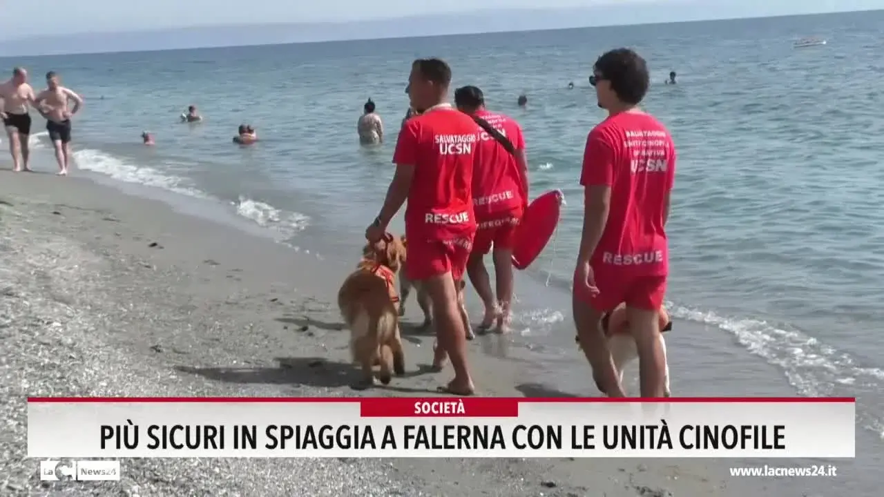Più sicuri in spiaggia a Falerna con le unità cinofile