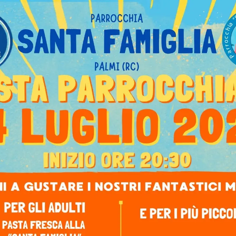 La Parrocchia Santa Famiglia di Palmi pronta a festeggiare: il 24 luglio una serata tra convivialità e musica\n