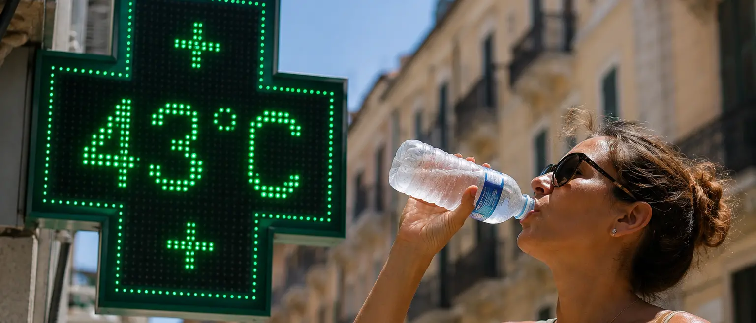 Calabria rovente: quasi 43 gradi, caldo estremo e sabbia del Sahara nei cieli della regione. Ecco i centri più colpiti\n