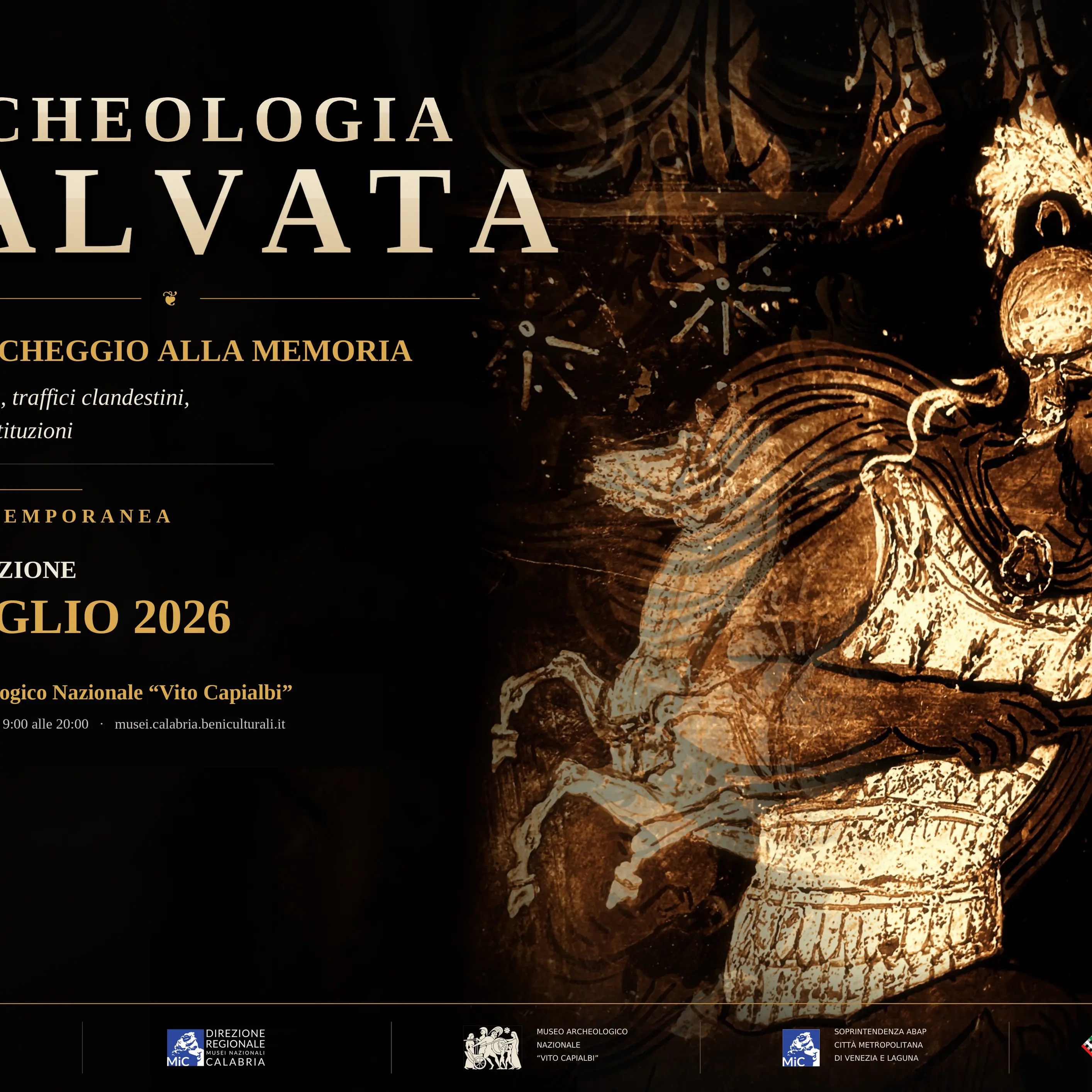 Reperti trafugati e tesori mai esposti,\u00A0al museo Capialbi di Vibo le storie dell’archeologia salvata: in mostra pezzi unici strappati al mercato illegale\n