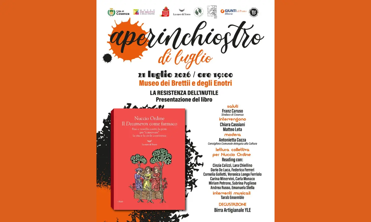 Aperinchiostro rende omaggio a Nuccio Ordine: al Museo dei Brettii la presentazione del libro postumo sul Decameron\n