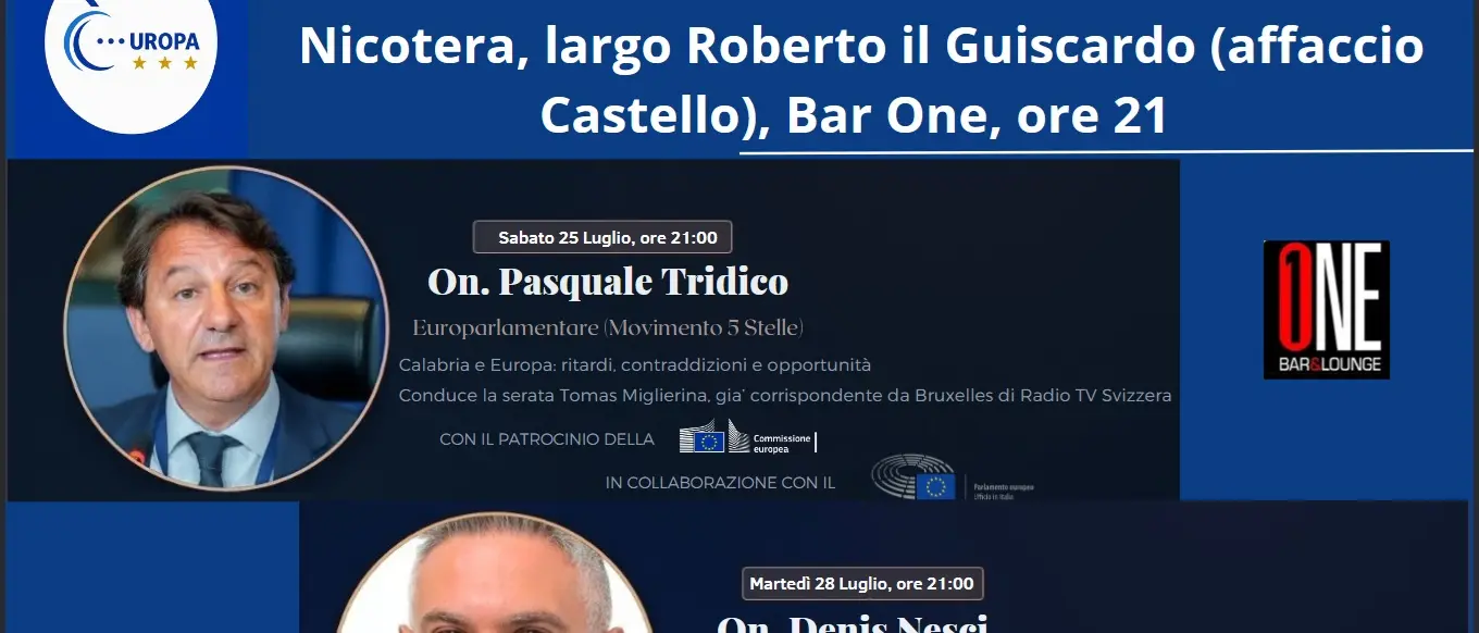 Nicotera, tornano gli incontri di “Nuove rotte al Sud”. Tra gli ospiti gli eurodeputati\u00A0Tridico e\u00A0Nesci\u00A0e l’ex capo della Polizia Gabrielli\n