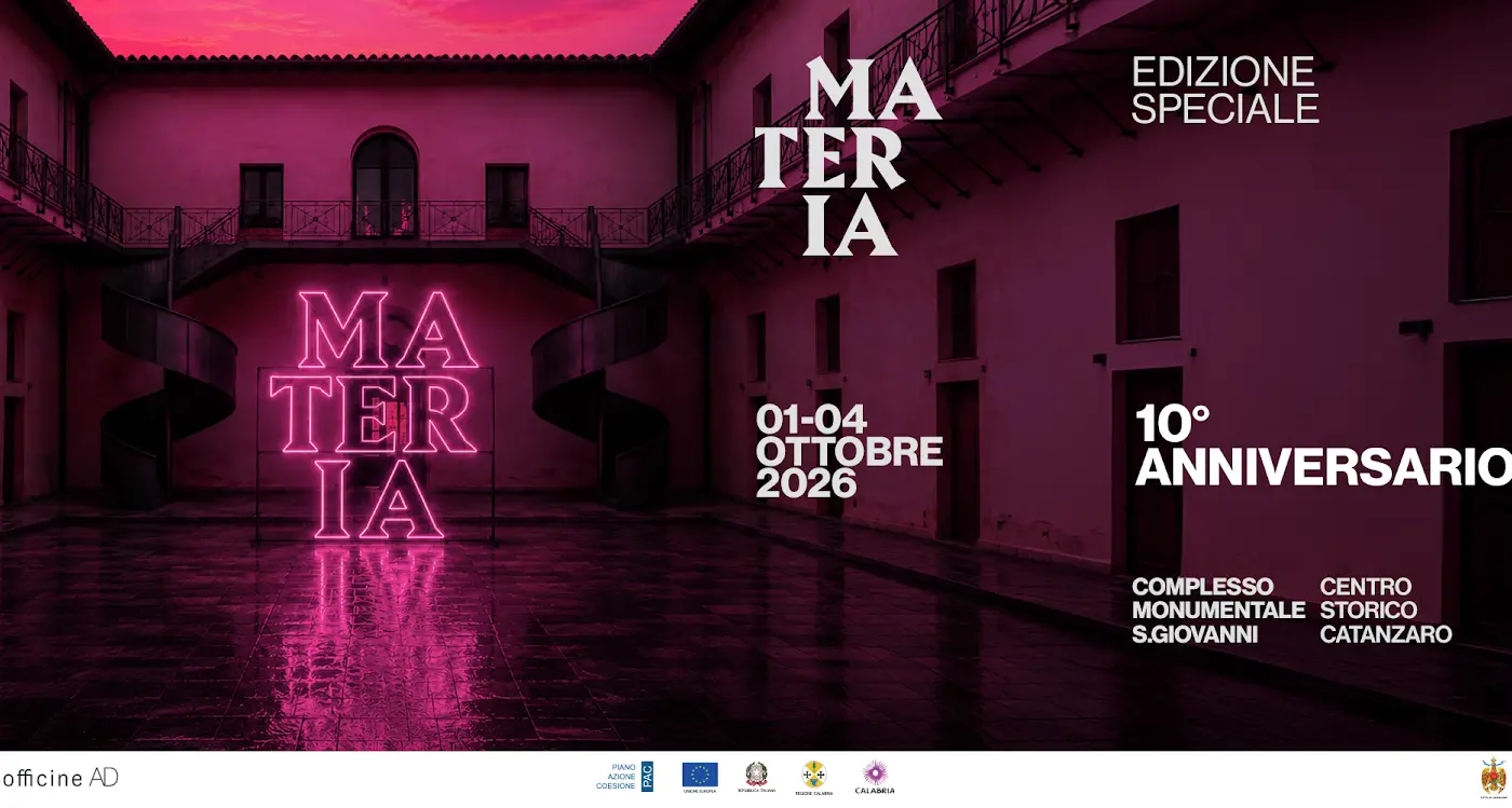 Materia, dall’1 al 4 ottobre si celebra il decennale del Festiva del design di Catanzaro