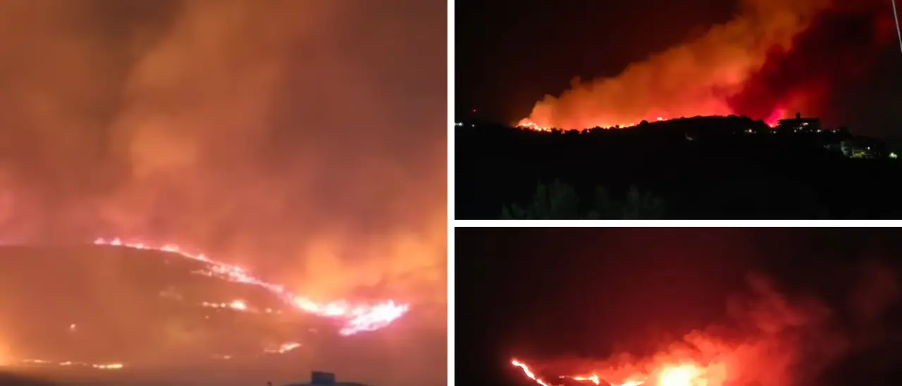 Calabria, inferno di fuoco: incendi da Squillace al Pollino, evacuazioni, case minacciate e Canadair in azione\n