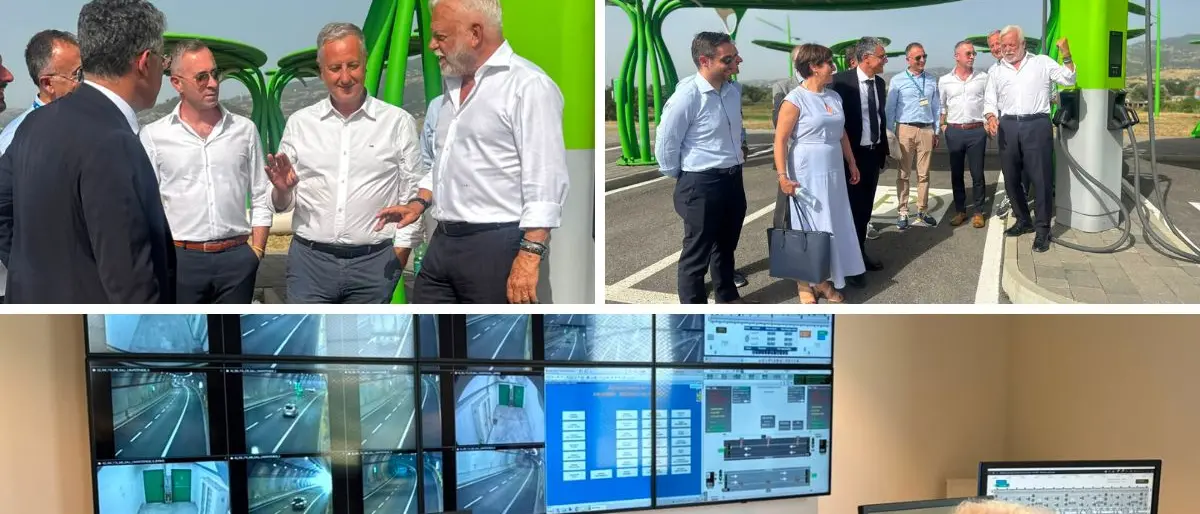 Lattarico, inaugurata la Green Island sull’A2: da agosto ricariche elettriche ad alta potenza\n