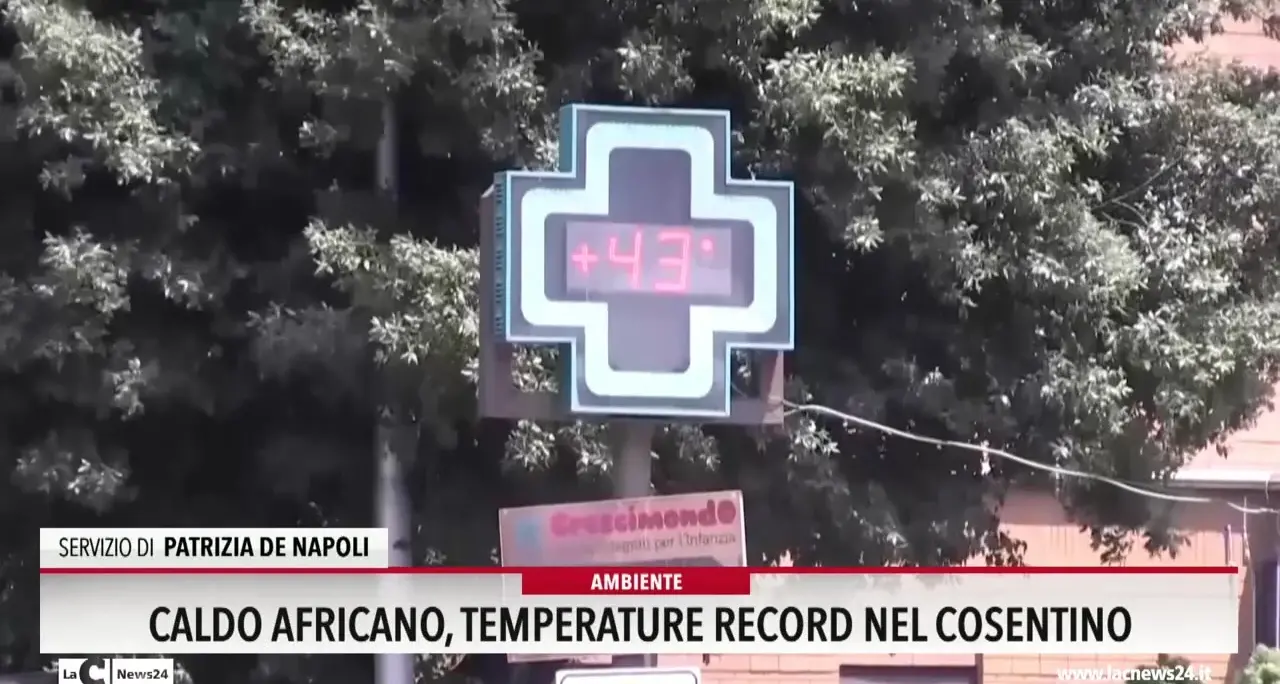 Caldo africano, temperature record nel Cosentino