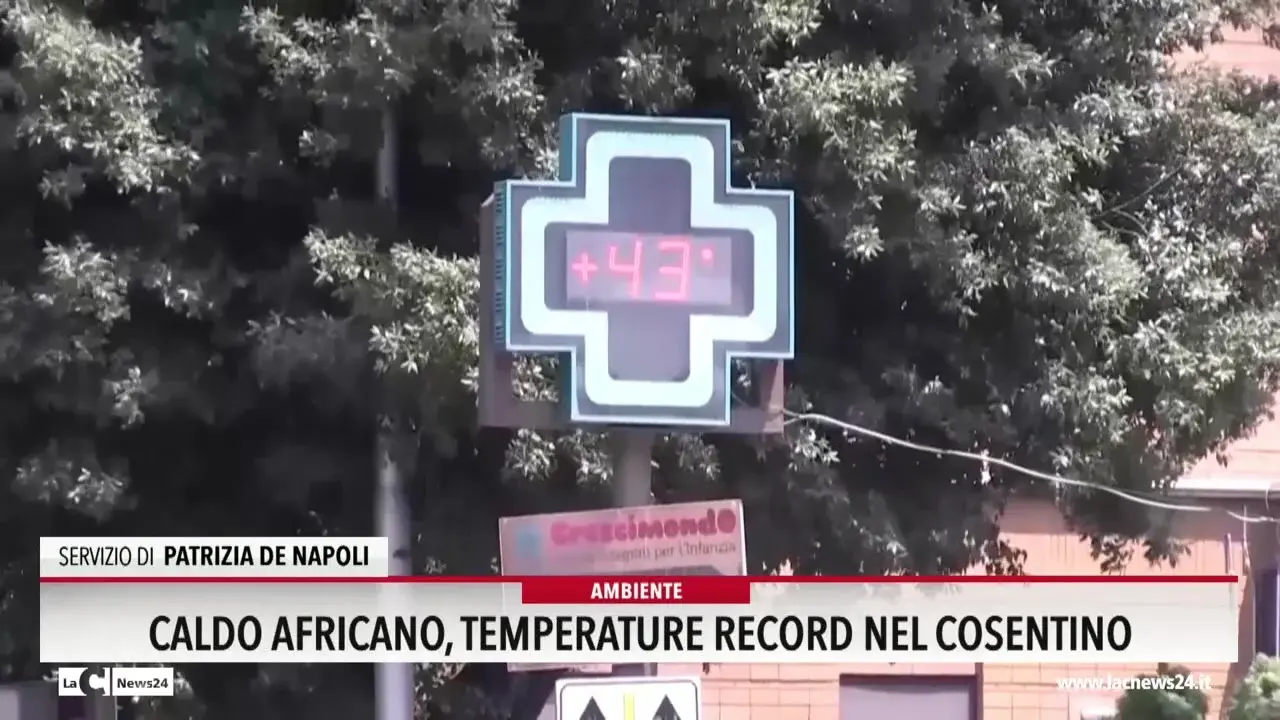 Caldo africano, temperature record nel Cosentino