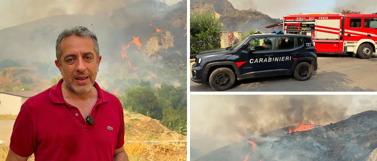 Incendio minaccia Cassano All'Ionio e il Santuario della Madonna della Catena, il sindaco: «Alcune abitazioni verso l'evacuazione»\n