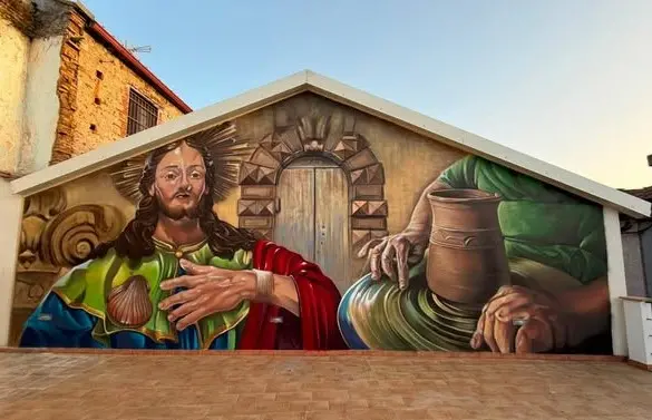 Arte, a Gerocarne un grande murales racconta l’anima e l’identità di un popolo\n