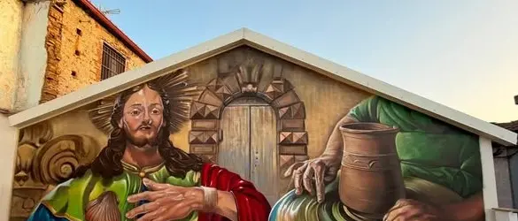 Arte, a Gerocarne un grande murales racconta l’anima e l’identità di un popolo\n