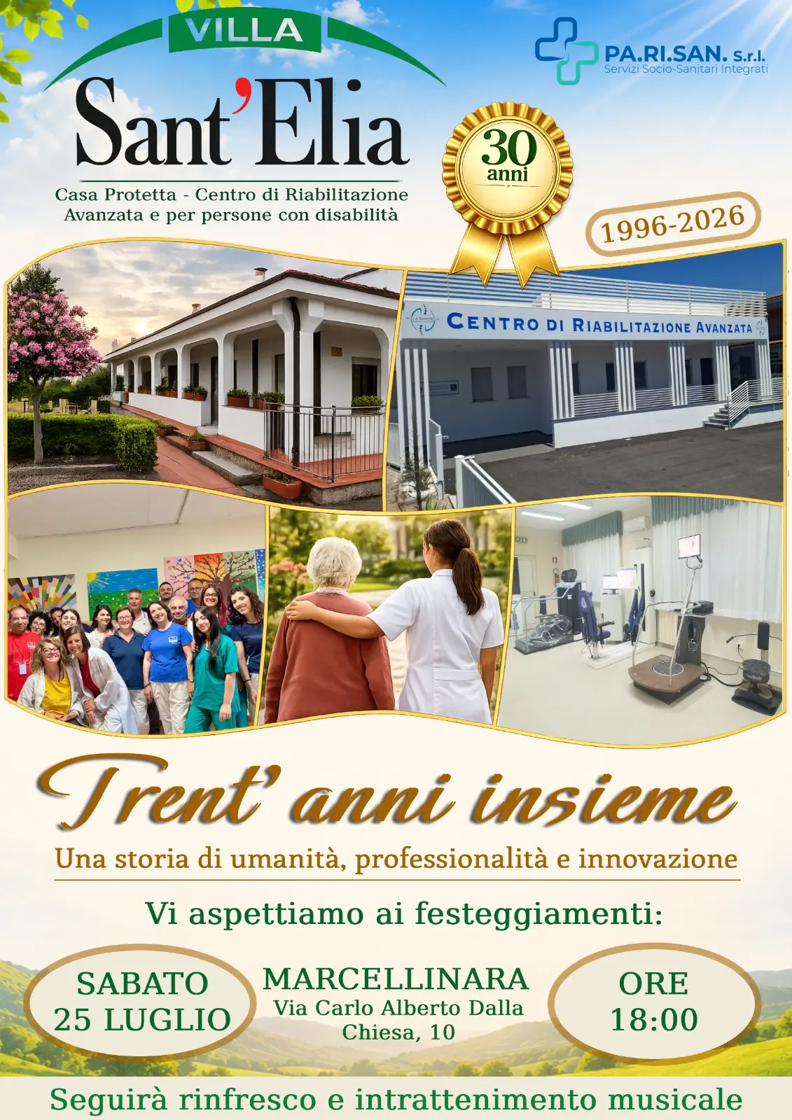 Marcellinara, festa per i 30 anni di “Villa S. Elia”: una storia di umanità e innovazione\n