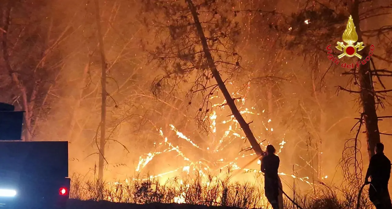 Incendi, un’altra notte di fuoco nel Vibonese e oltre 30 interventi dei pompieri. Le situazioni più critiche a Drapia e Zaccanopoli\n