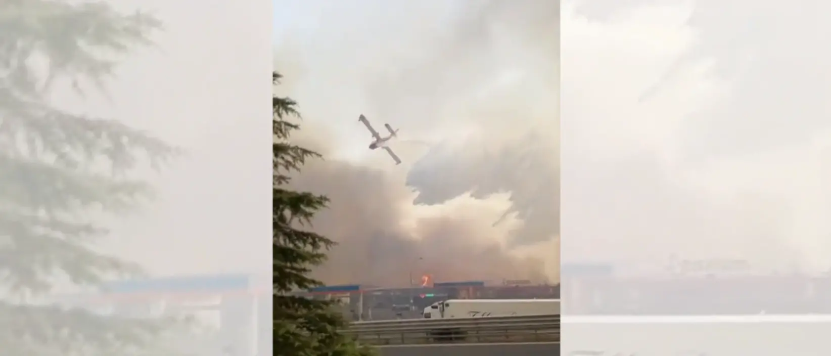 Tragedia evitata a Frascineto, ecco il VIDEO del\u00A0Canadair salva la stazione di servizio da un incendio devastante\n