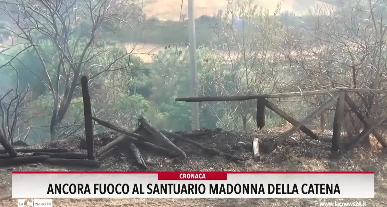Ancora fuoco al Santuario Madonna Della Catena