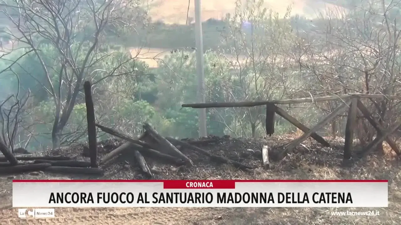 Ancora fuoco al Santuario Madonna Della Catena