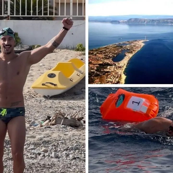Attraversa lo Stretto di Messina\u00A0a nuoto, Gianluca Mollo: «Correnti e acqua gelida, ma non ho mai smesso di crederci»\n