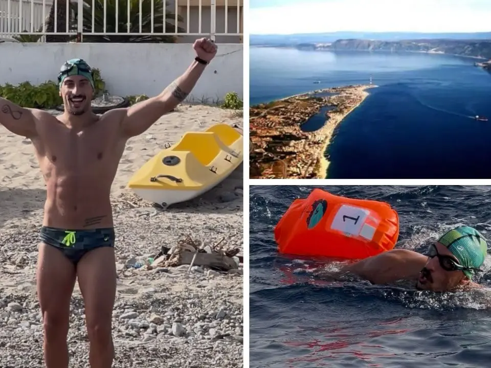 Attraversa lo Stretto di Messina a nuoto, Gianluca Mollo: «Correnti e acqua gelida, ma non ho mai smesso di crederci»