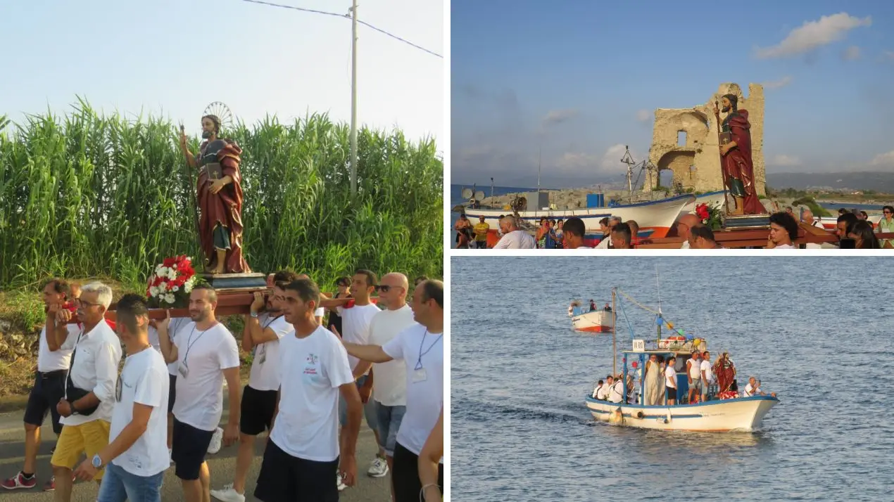 La processione a mare con San Giacomo, foto di Tommaso Prestia