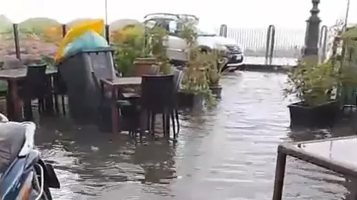 Forte temporale nel quartiere Bellavista a Catanzaro