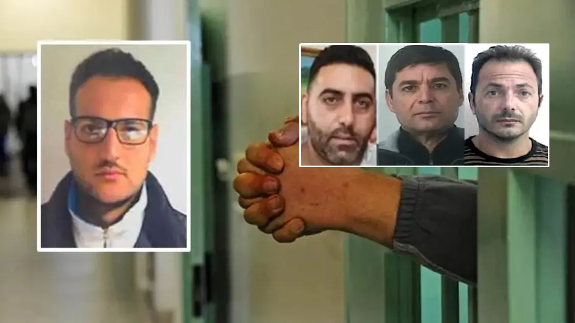 <p>Nel riquadro a sinistra Raffaele Moscato, a destra Angelo Maiolo, Pantaleone Mancuso e Bruno Emanuele</p>\\n