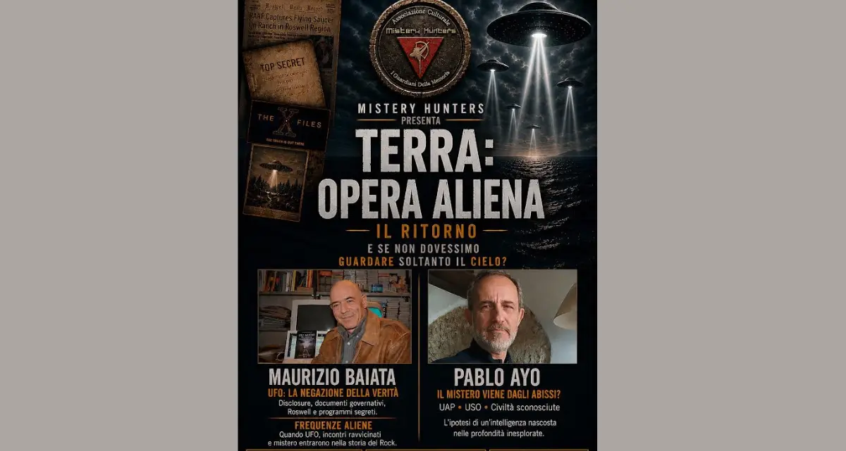 Ufologia e misteri di confine, torna a Rende \"Terra: Opera Aliena\": dopo sette anni la quarta edizione del simposio\n