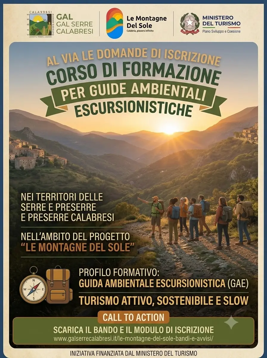 Gal Serre Calabresi: al via le domande di iscrizione al corso di formazione per Guide\n\nAmbientali Escursionistiche\n