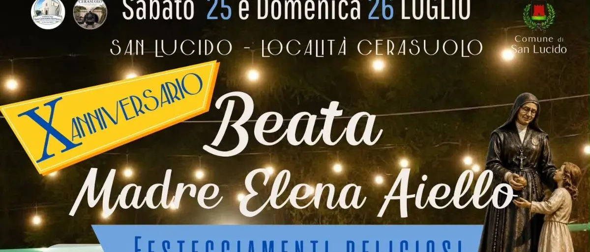 San Lucido celebra la Beata Elena Aiello: festa, musica e comunità a Cerasuolo\n