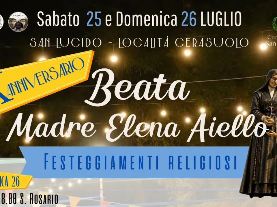 San Lucido celebra la Beata Elena Aiello: festa, musica e comunità a Cerasuolo