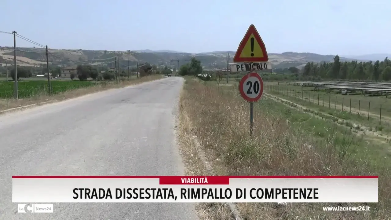 Strada dissestata, rimpallo di competenze