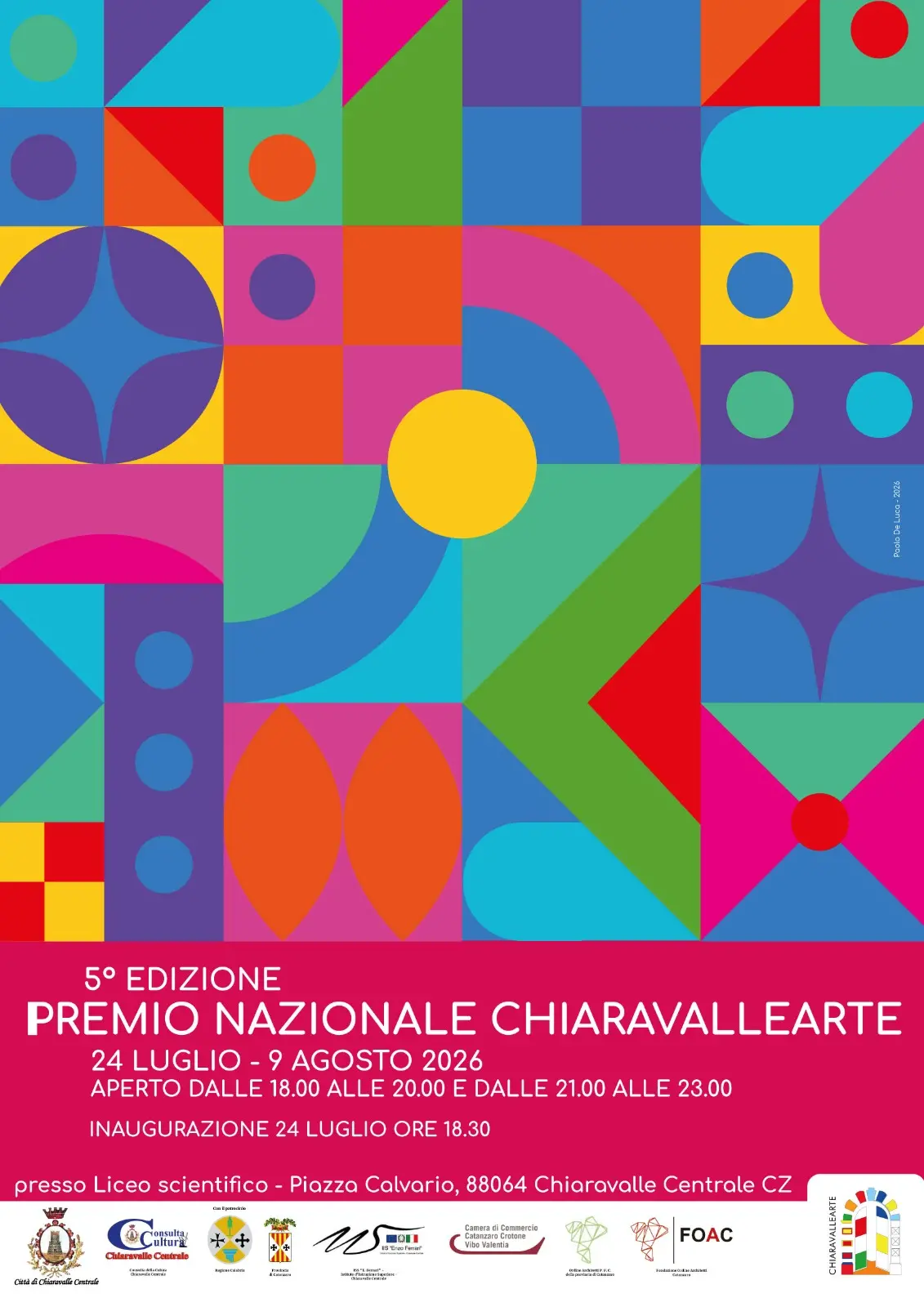 ChiaravalleArte celebra la sua quinta edizione: l’arte contemporanea torna protagonista a Chiaravalle Centrale\n