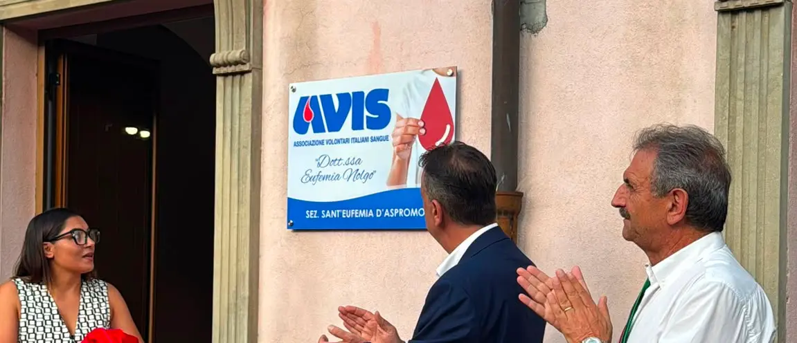 Sant'Eufemia d'Aspromonte, la nuova sede AVIS intitolata alla dottoressa Eufemia Nolgo\n