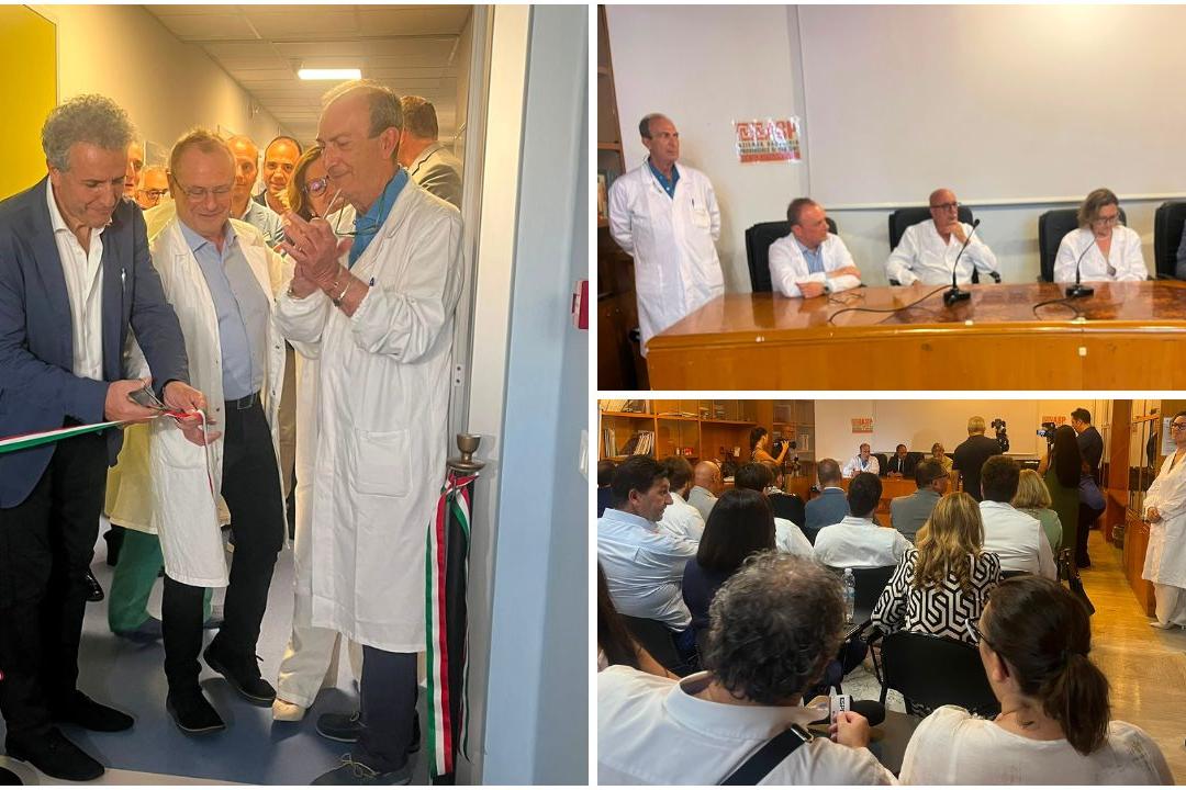 Inaugurazione dell’Emodinamica al San Giovanni di Dio a Crotone, con medici e infermieri che eseguono interventi salvavita