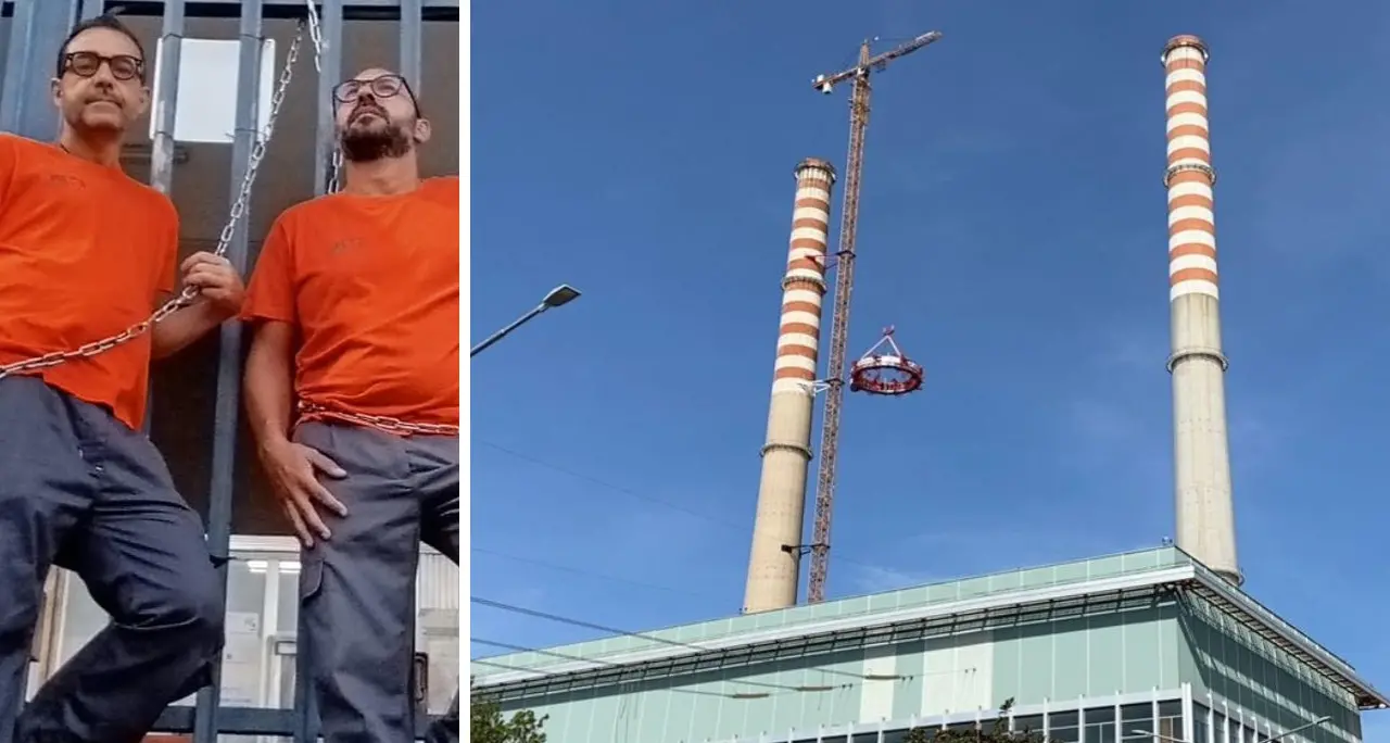 Corigliano Rossano, sospesa la protesta alla centrale Enel: stop ai tagli per un mese ma\u00A0resta aperta la vertenza\n