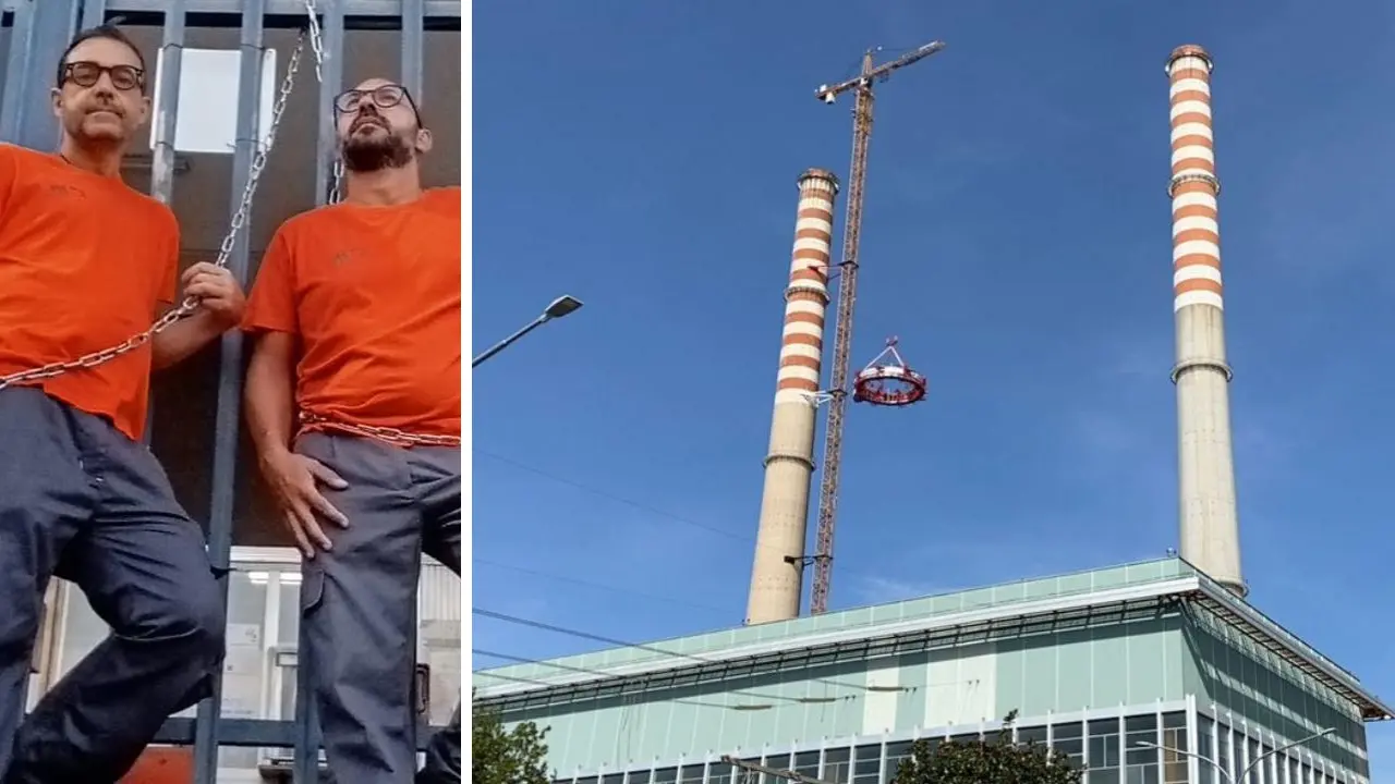 Corigliano Rossano, sospesa la protesta alla centrale Enel: stop ai tagli per un mese ma\u00A0resta aperta la vertenza\n