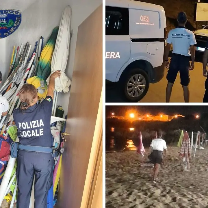 Isola Capo Rizzuto, rimossi ombrelloni e sdraio lasciati sulle spiagge libere\n