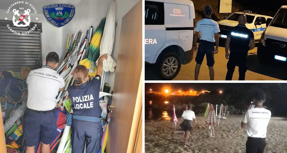 Isola Capo Rizzuto, rimossi ombrelloni e sdraio lasciati sulle spiagge libere\n
