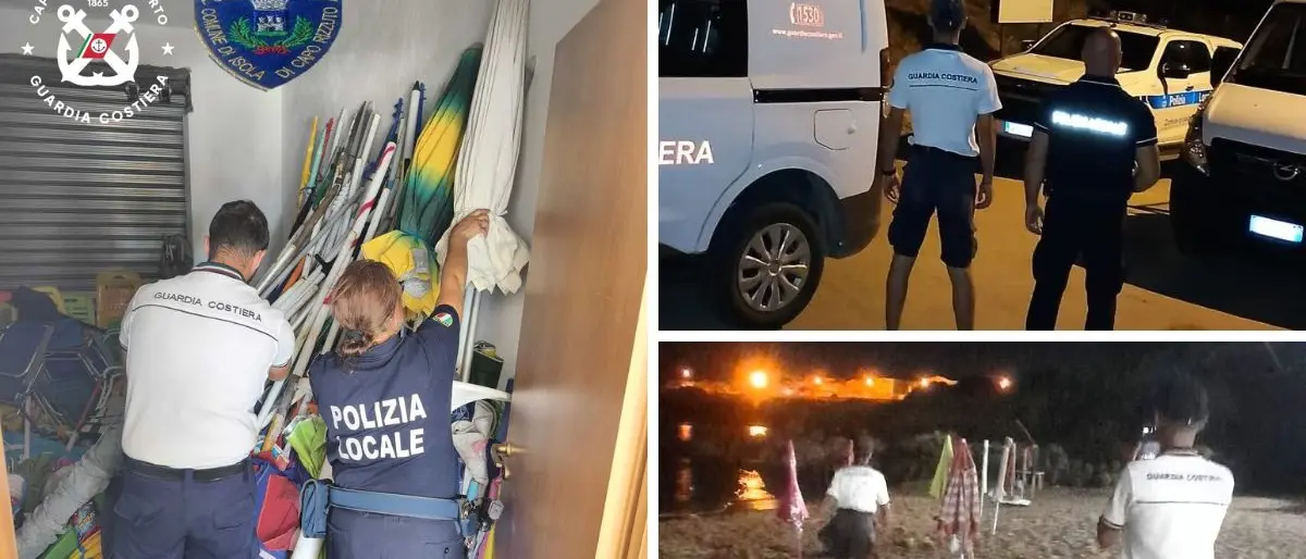 Isola Capo Rizzuto, rimossi ombrelloni e sdraio lasciati sulle spiagge libere\n