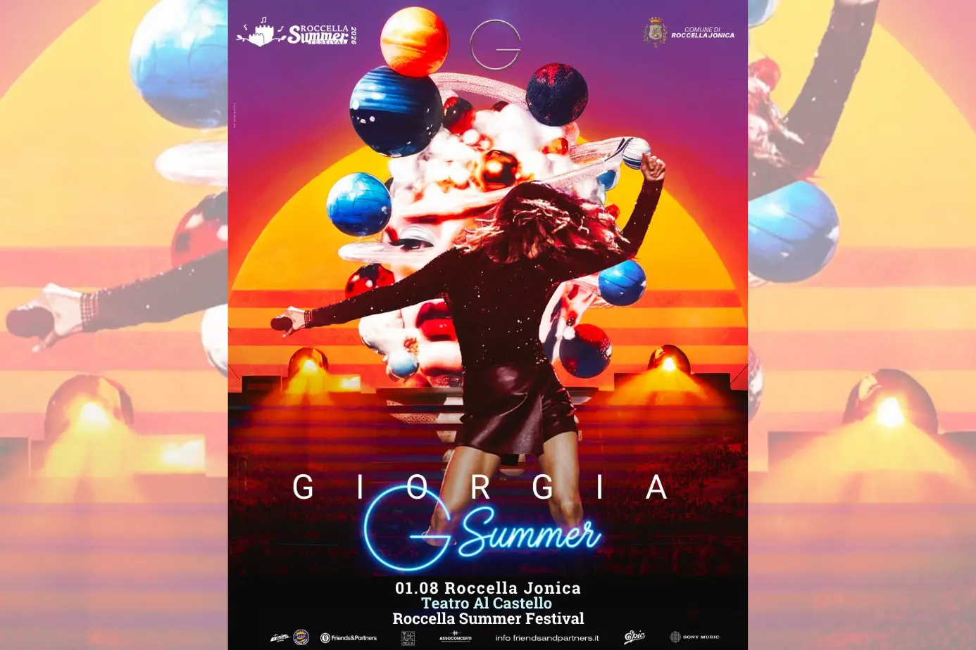 Roccella Summer Festival, tutto pronto per la prima data calabrese di Giorgia: il concerto al Teatro al Castello\n