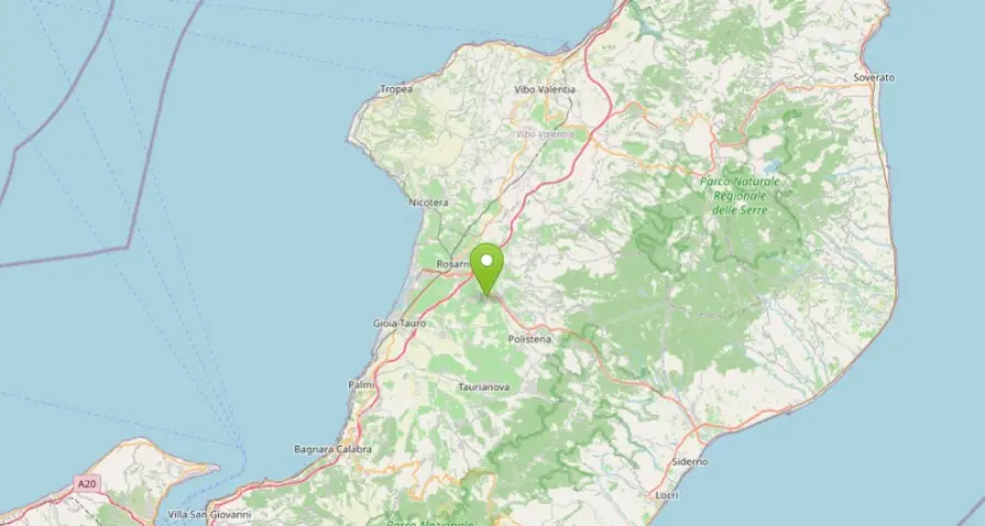 Terremoto in Calabria: scossa di magnitudo 3.5. Epicentro nella Piana di Gioia Tauro\n