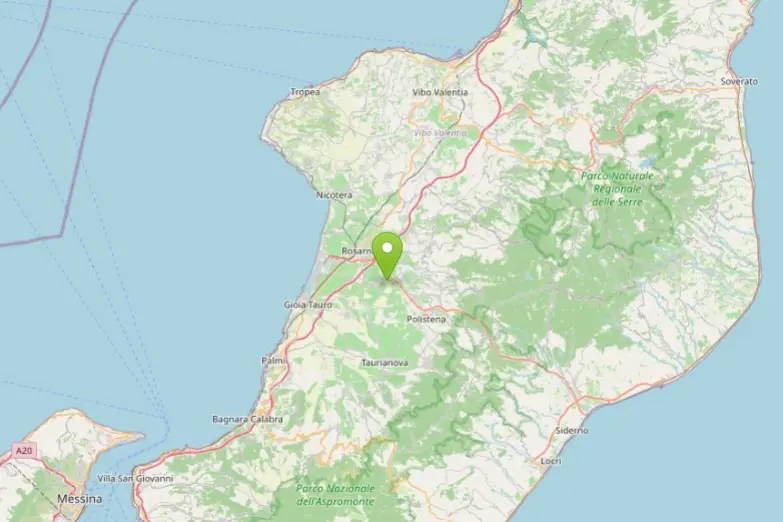 Terremoto in Calabria: scossa di magnitudo 3.5. Epicentro nella Piana di Gioia Tauro\n
