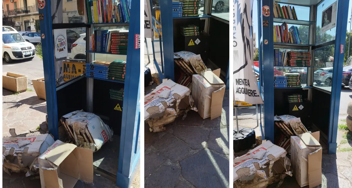 Cosenza, Bibliocabina trasformata in discarica. La consigliera Cozza: «Manca il rispetto per i beni comuni»\n