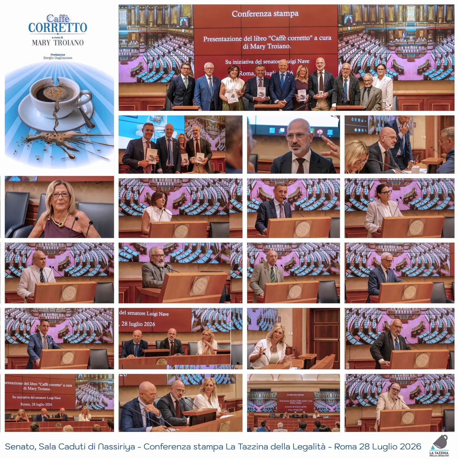 Al Senato presentato \"Caffè Corretto\": dalla memoria di un attentato un manifesto di legalità e coraggio\n
