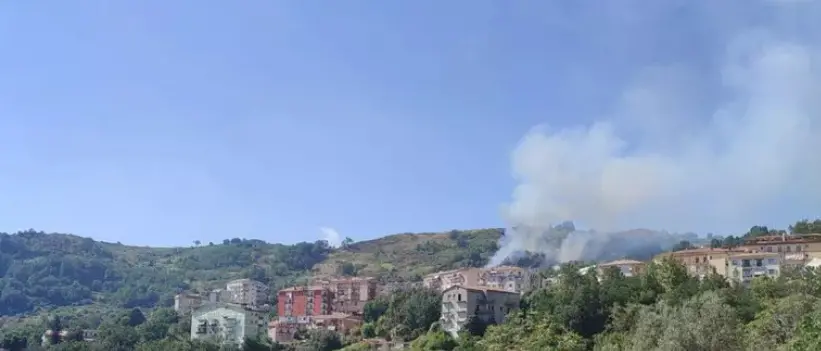 Apprensione a Verbicaro, incendio minaccia alcune case: vigili del fuoco al lavoro senza sosta\n